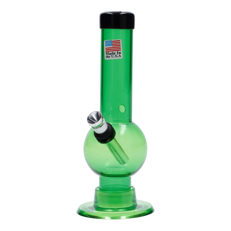 JM Plastics Mini Bubble Base with Carb Hole Acrylic Bong - 6 in.