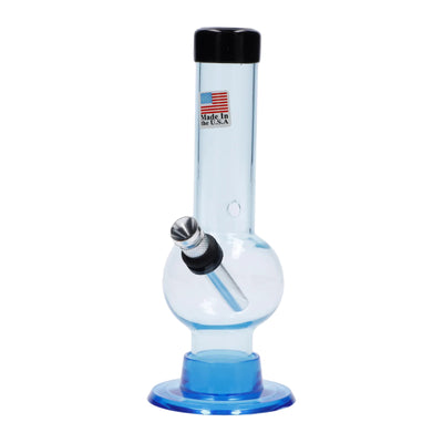 JM Plastics Mini Bubble Base with Carb Hole Acrylic Bong - 6 in.
