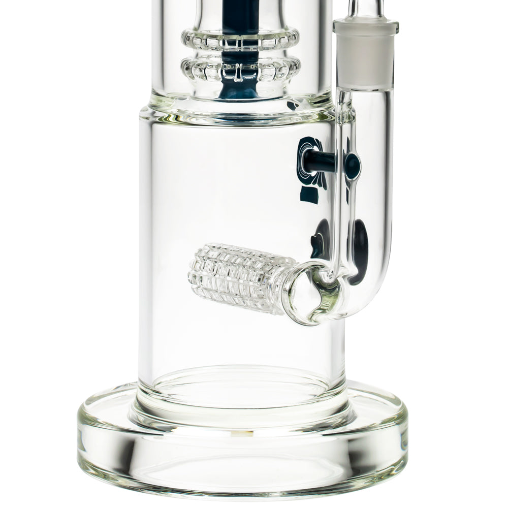 Snoop Dogg Pounds Mothership Double Perc Bong | Blue - Close Up Bottom