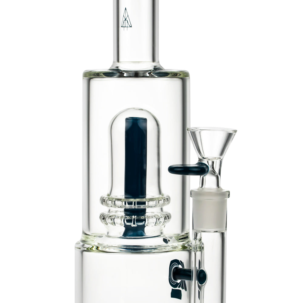 Snoop Dogg Pounds Mothership Double Perc Bong | Blue - Close Up Top