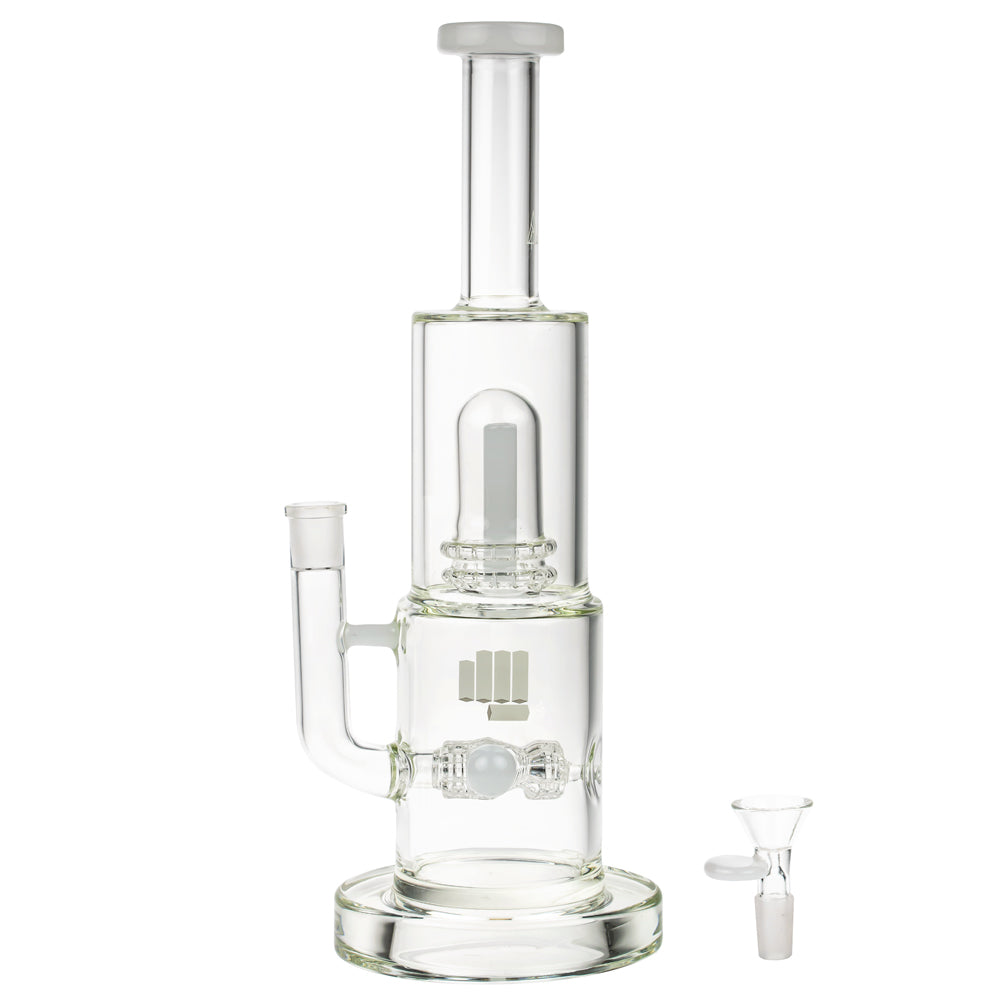Snoop Dogg Pounds Mothership Double Perc Bong | White - Herb Bowl Included 