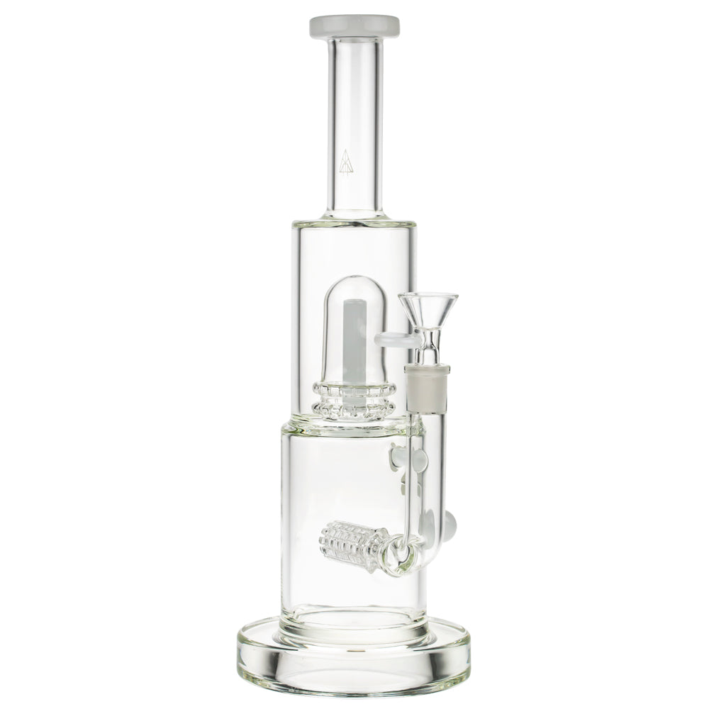 Snoop Dogg Pounds Mothership Double Perc Bong | White - Side View 1