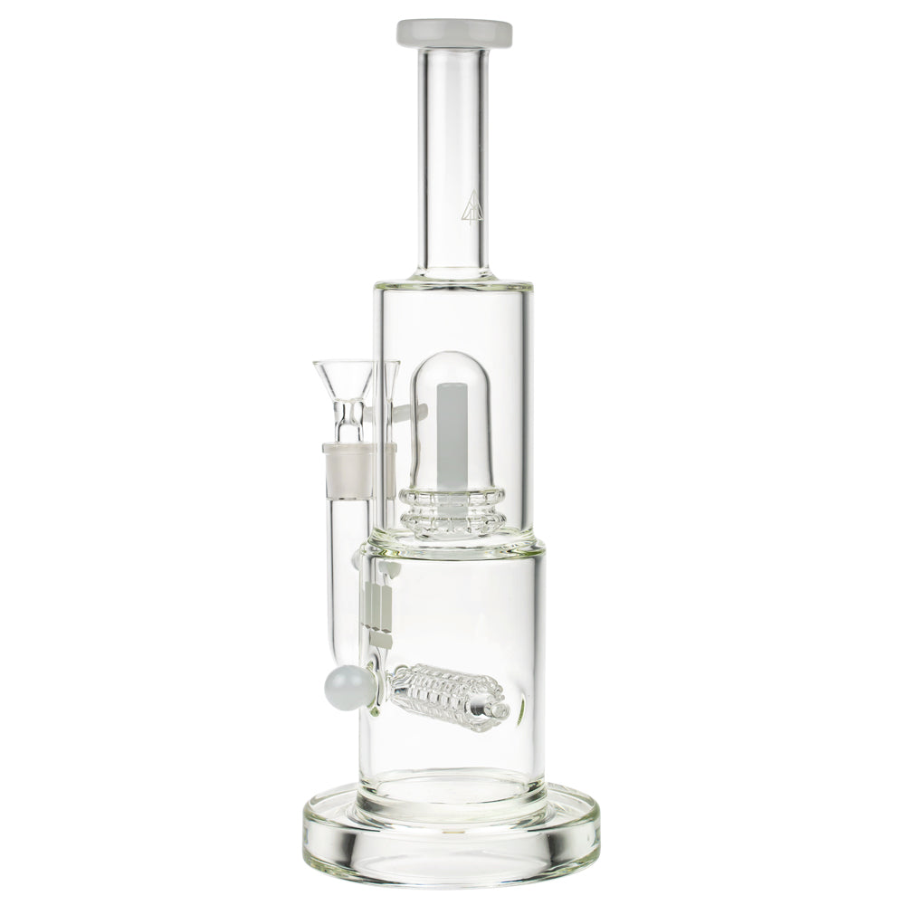 Snoop Dogg Pounds Mothership Double Perc Bong | White - Side View 4