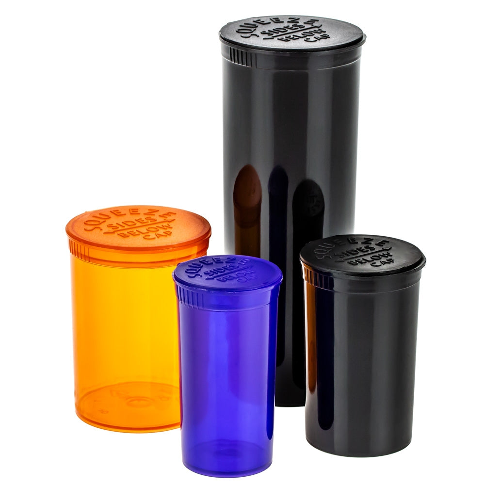 Plastic Pop Top Stash Jar