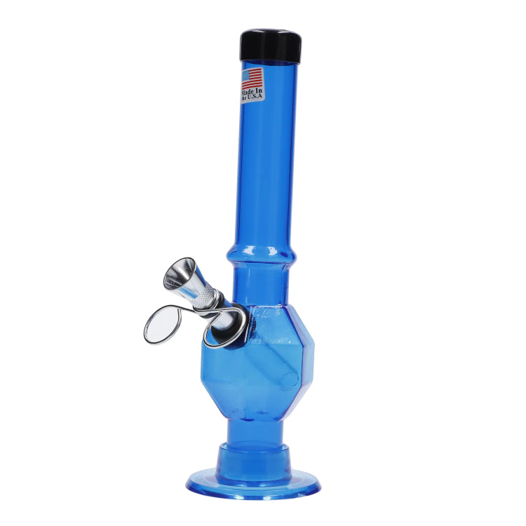 JM Plastics Grenade Base with Pull Slide Acrylic Bong - 8 in.