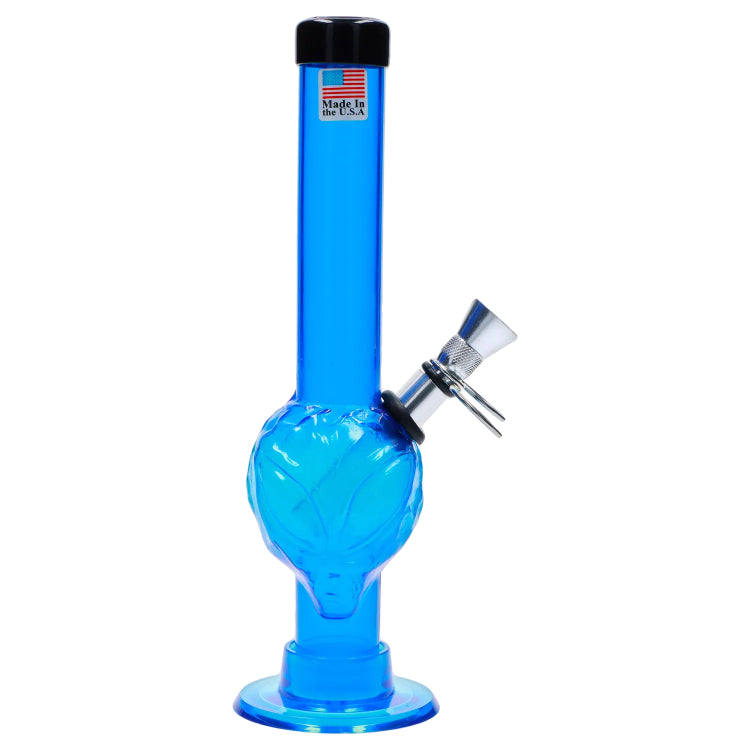 JM Plastics Alien Base with Pull Slide Acrylic Bong - 8 in