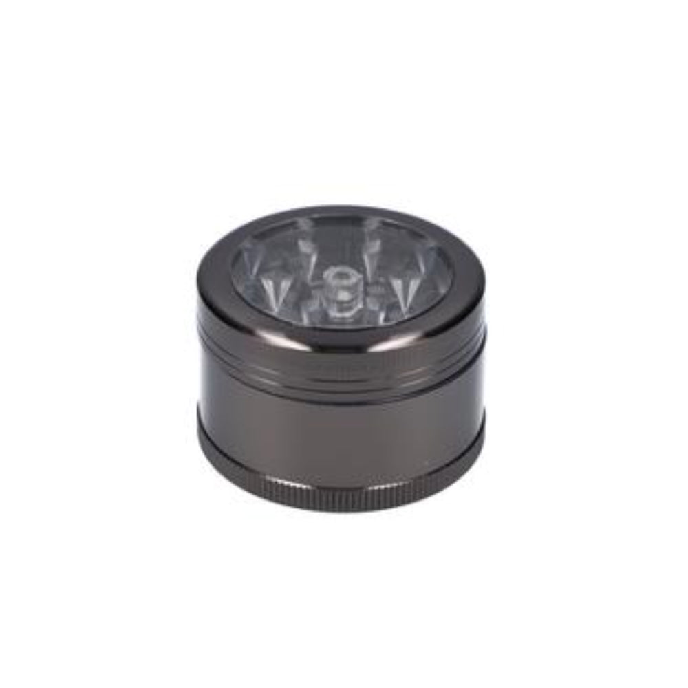 Metal Herb Grinder with Magnetic Window Lid | 3-Part