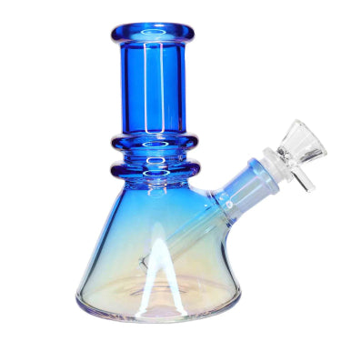 GC Heavy Iridescent Beaker Water Pipe - 6 in.