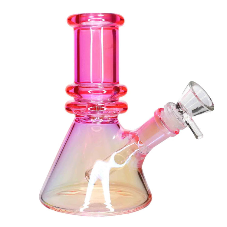 GC Heavy Iridescent Beaker Water Pipe - 6 in.