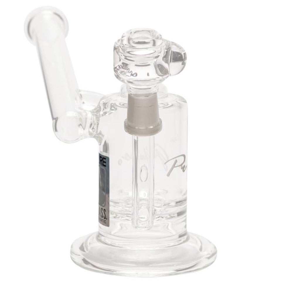 Pure Glass Magma V Hybrid Perc Dab Rig with Storage Unit | 6 Inch | front view