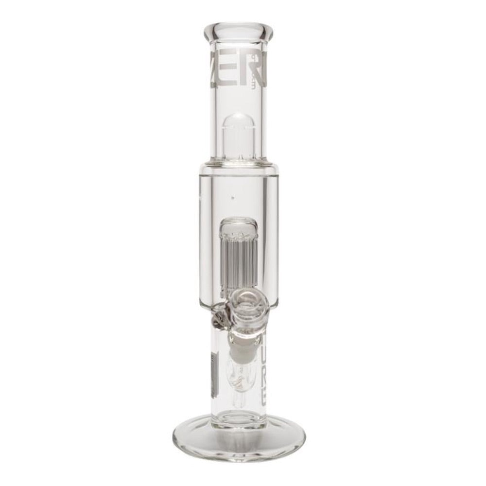 Pure Glass Zero T Bong with Freezable 8-Arm Tree Perc | 15 Inch | front view 