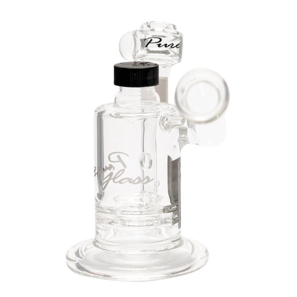 Pure Glass Magma V Hybrid Perc Dab Rig with Storage Unit | 6 Inch | back view