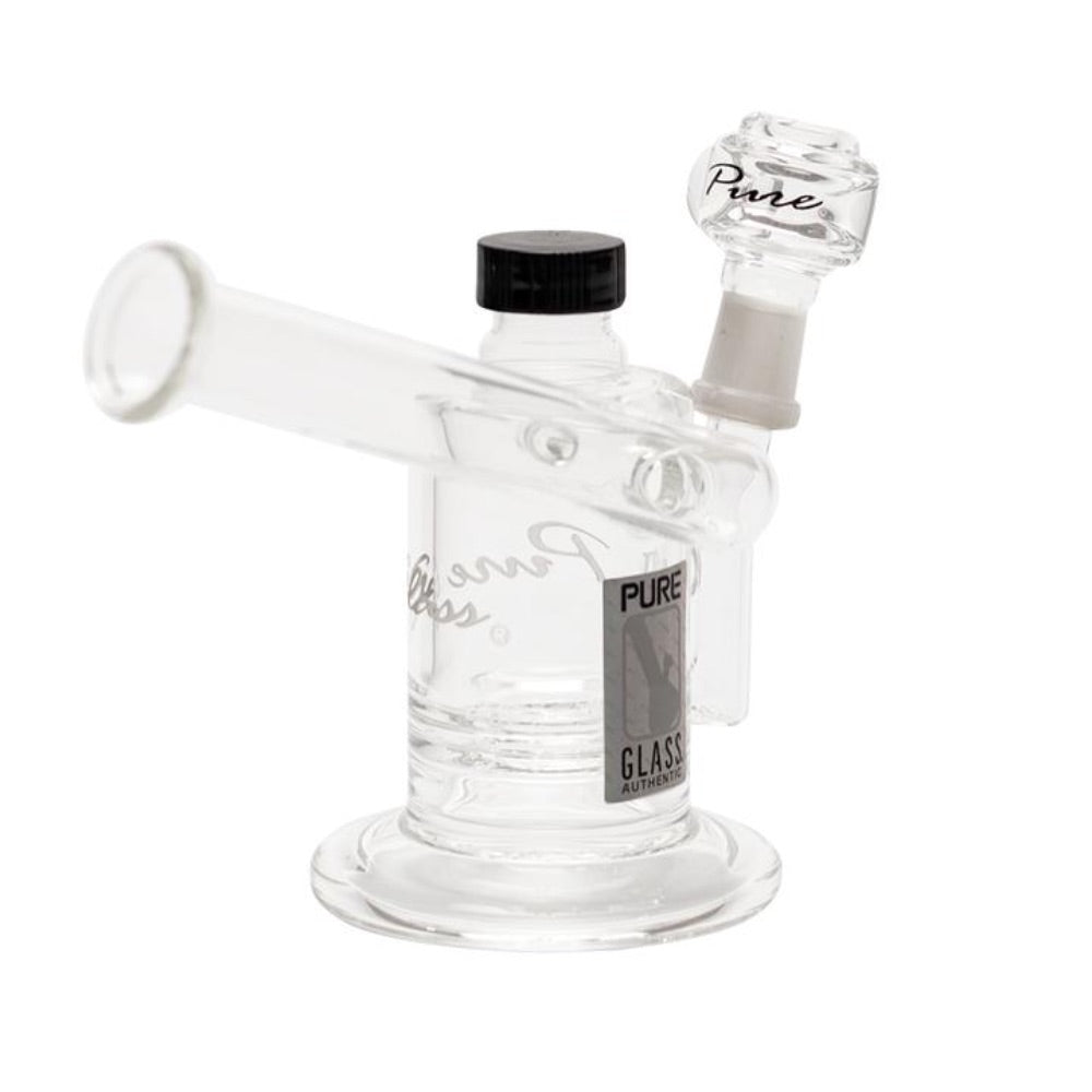 Pure Glass Magma V Hybrid Perc Dab Rig with Storage Unit | 6 Inch | side view 2