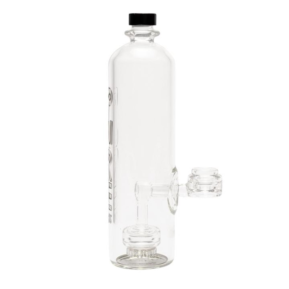 Pure Glass Hydro Guard Water Bottle Bong with Mini Jellyfish Perc | side view 1
