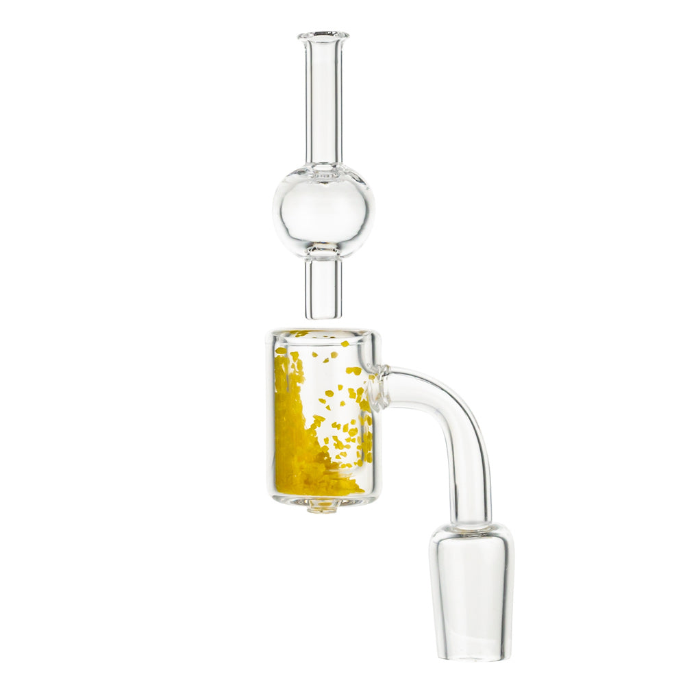 Glass Banger Set Yellow Granulate With Carb Cap