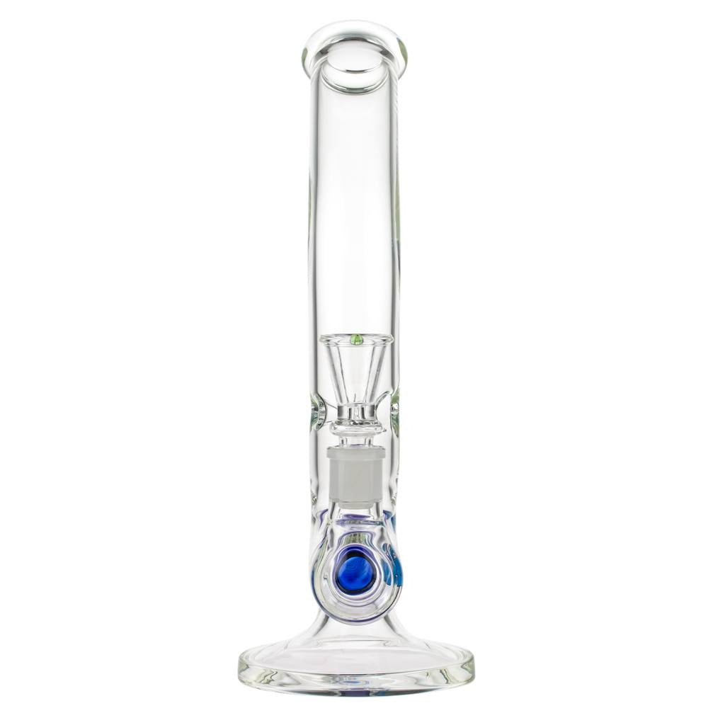 Black Leaf The Nautilus Inline Perc Glass Layback Ice Bong - Front View 
