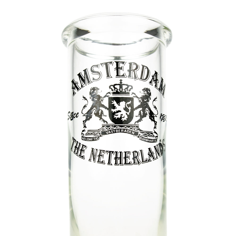 Amsterdam Bouncer Mini Glass Bong - Decal 