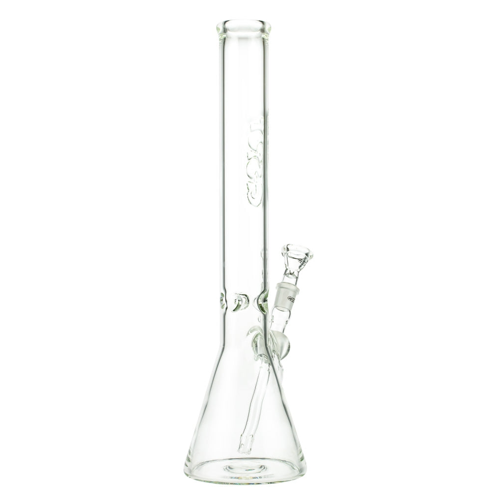 G-Spot Glass Beaker Ice Bong with Flame Polished Logo | 45cm - Side View 3