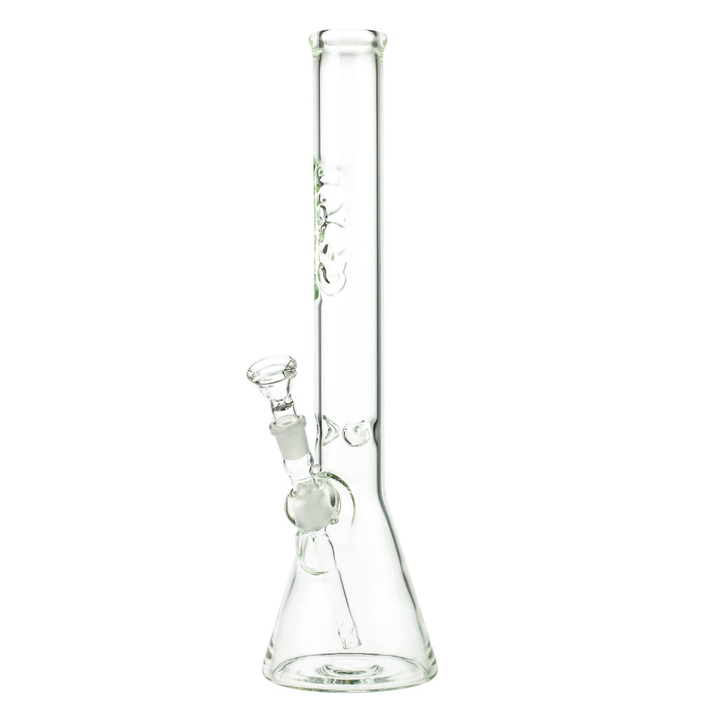 G-Spot Glass Beaker Ice Bong with Flame Polished Logo | 45cm - Side View 2