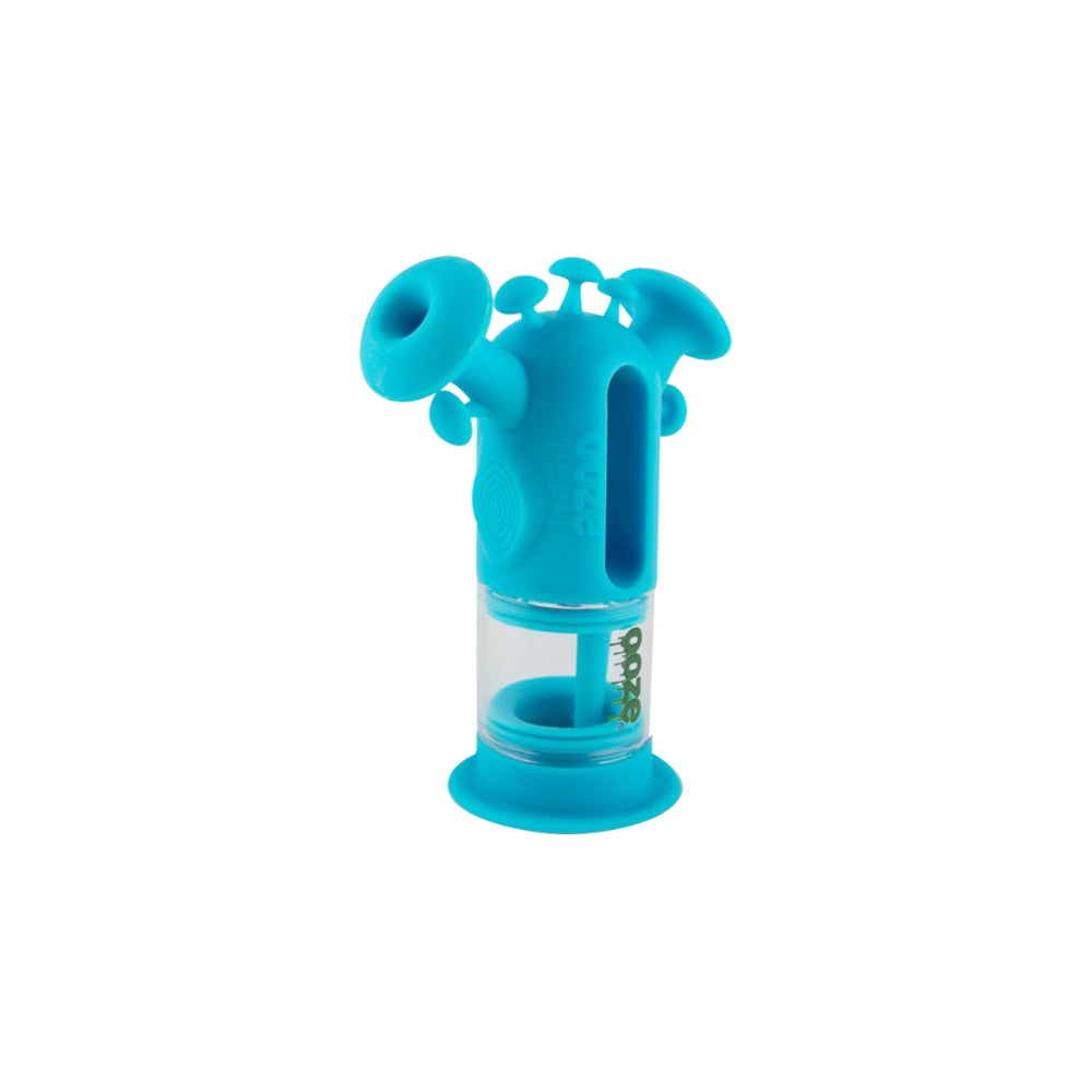 Ooze Trip Silicone Bubbler Rig | Blue | side view