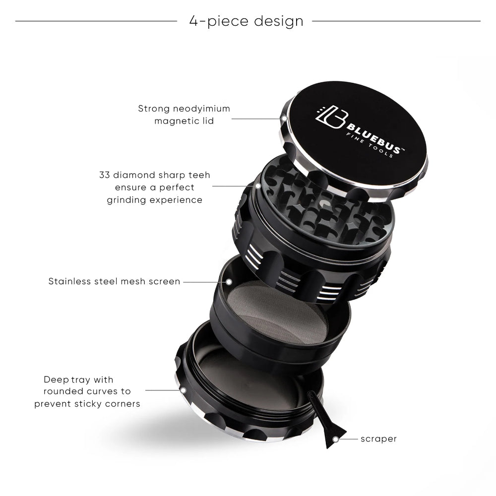 Blue Bus Fine Tools GAC Ceramic Grinder | 2.5 Inch | Black