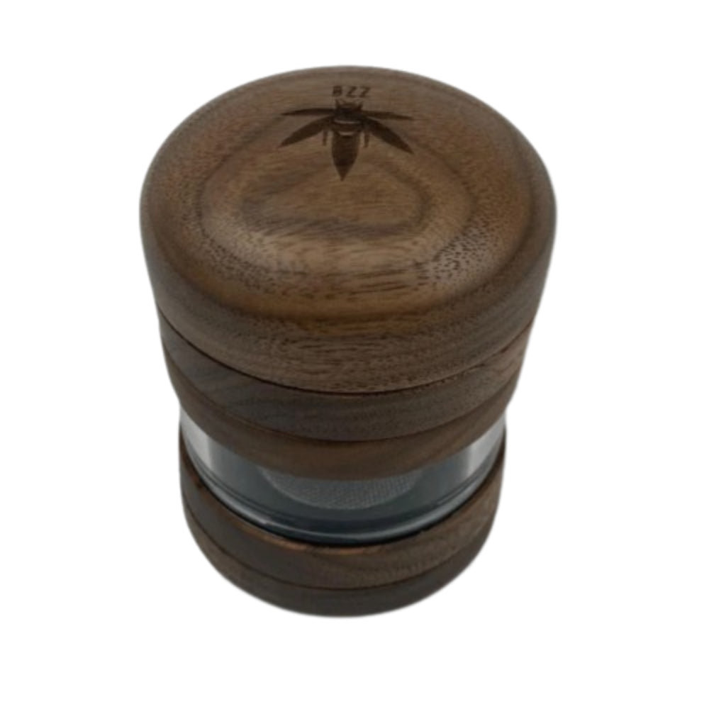 Bzz Box The Bzz 4 Piece Grinder | Wooden lid