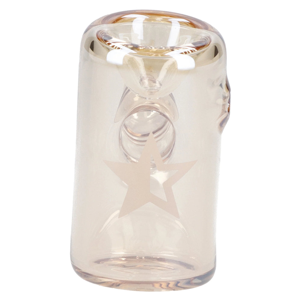 Famous X Fumed Large Sherlock Pipe | Gold | Front view 