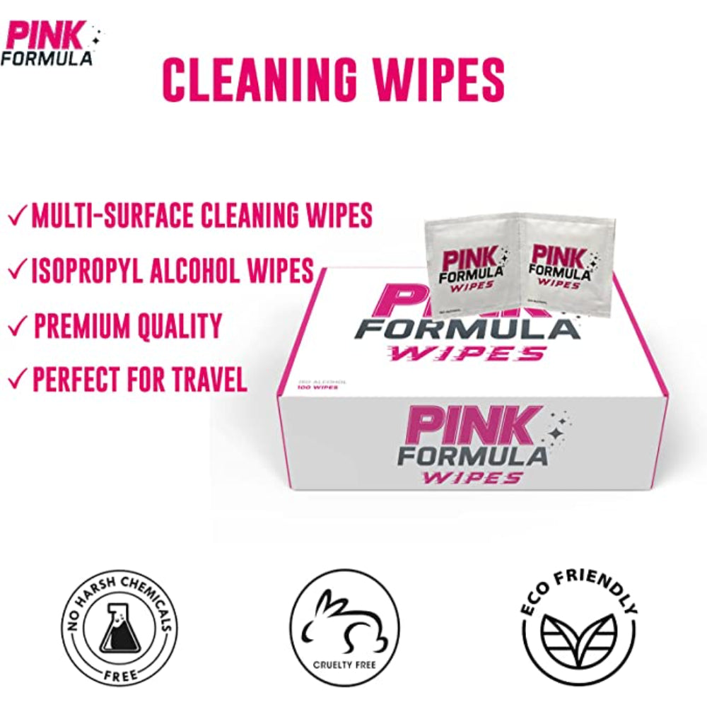 Pink Formula XL ISO Wipes | 100 Piece Box | Info