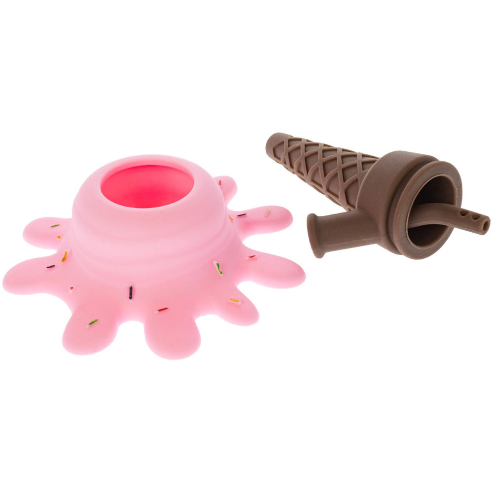Splat Ice Cream Silicone Bong | Separated parts
