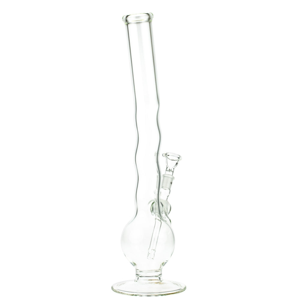 G-Spot Glass Wave Bong with Real Gold Logo | 50 cm - Side View 3