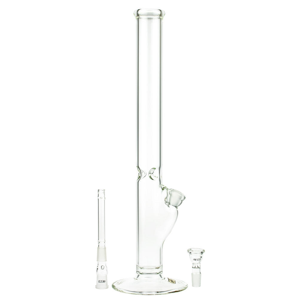 G-Spot Glass Classic Cylinder Ice Bong with Gold Logo | 50 cm - Diffuser Downstem and Herb Bowl Included 