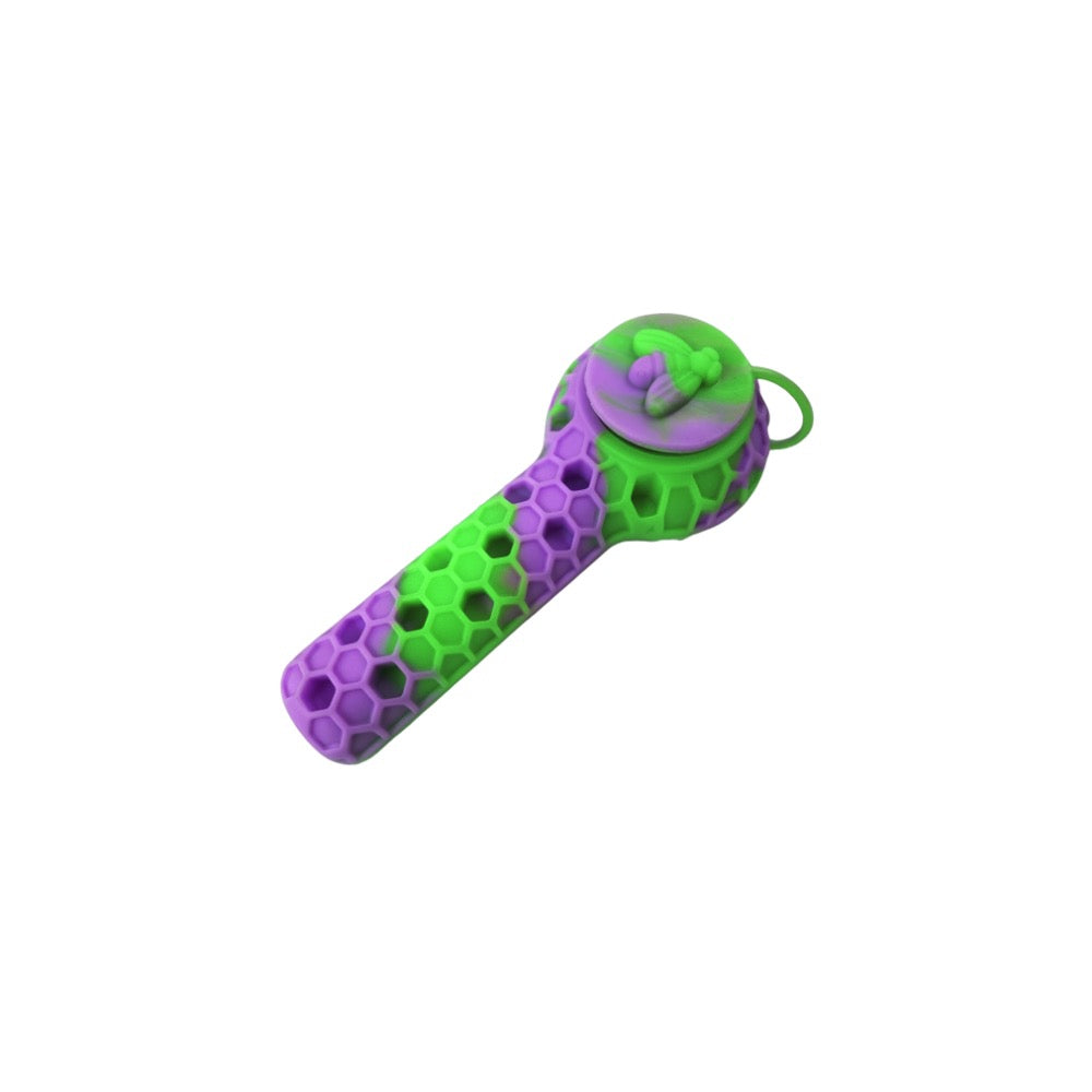 Cloud 8 Silicone 2 in 1 Honey Bee Hand Pipe & Vapor Straw