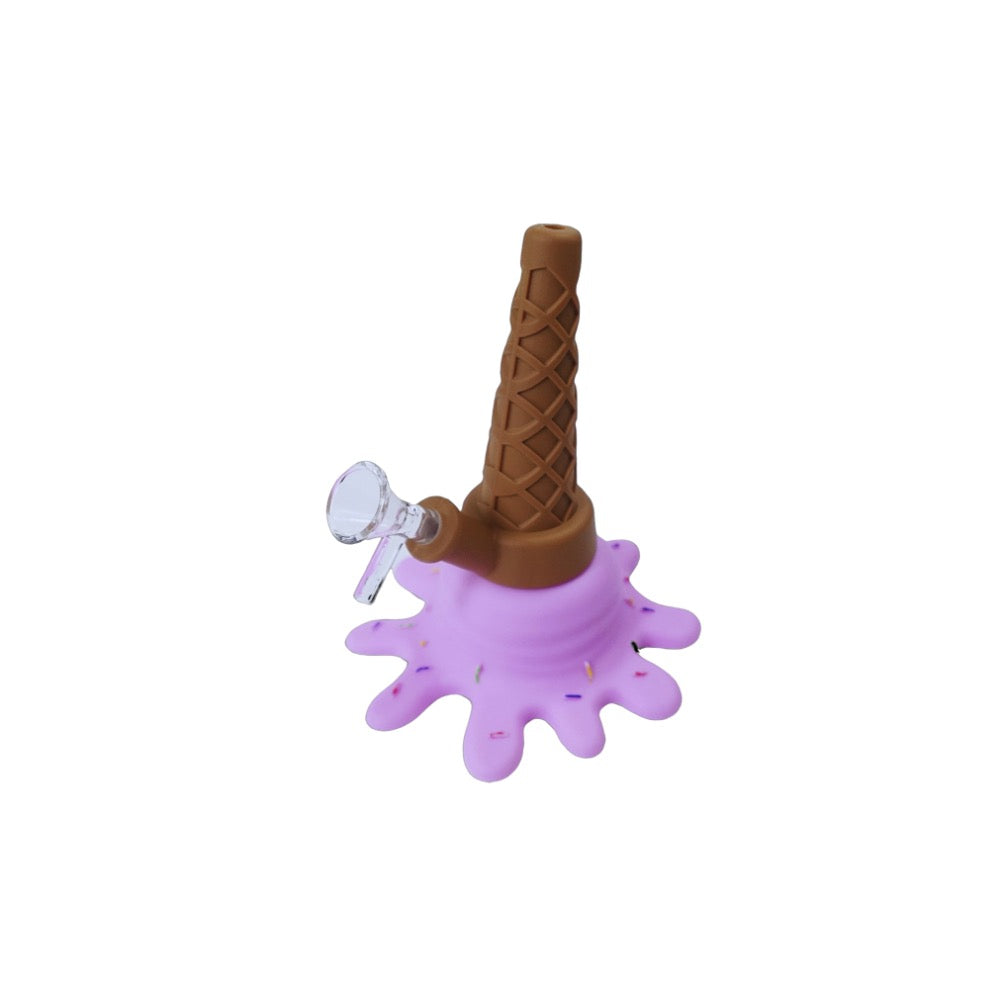 Cloud 8 Silicone Splat Ice Cream Mini Bubbler | Pink