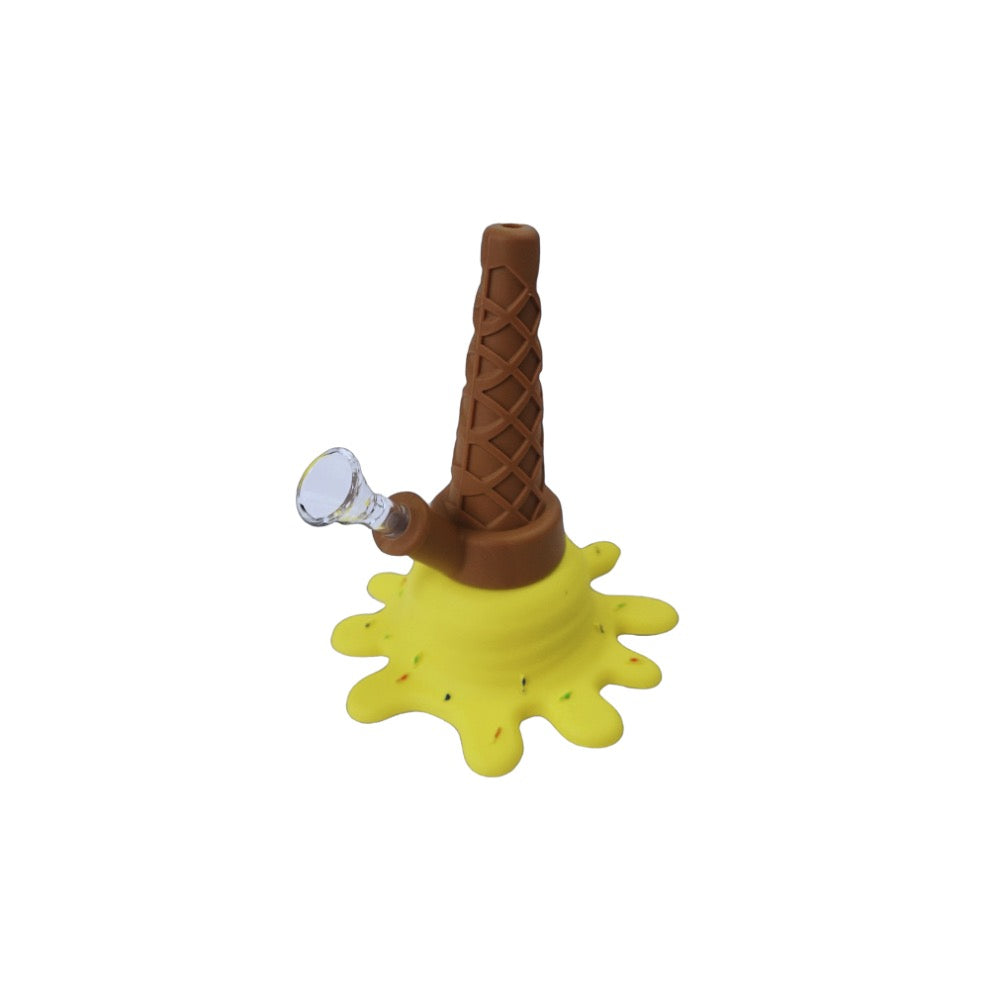 Cloud 8 Silicone Splat Ice Cream Mini Bubbler | Yellow