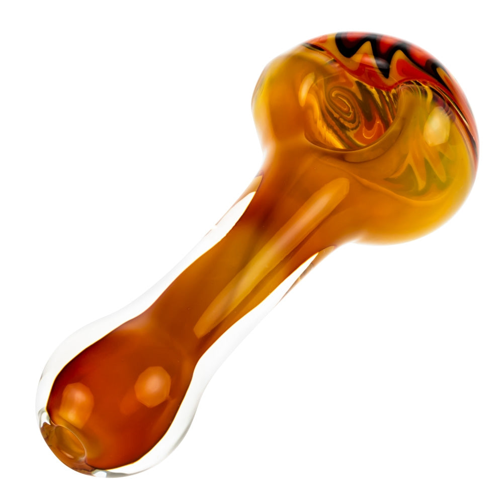 G-Spot Inside-Out Glass Spoon Pipe with Reversals - Back View 