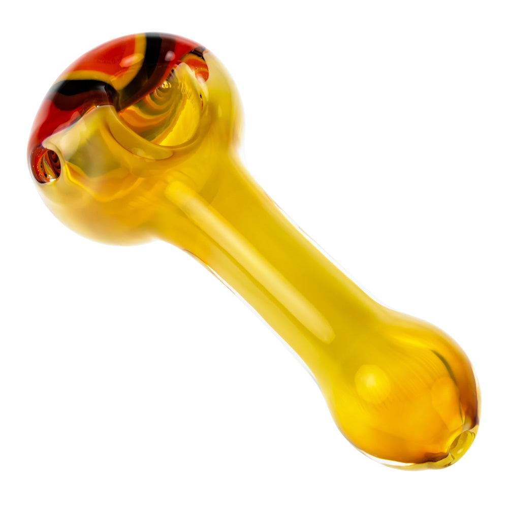 G-Spot Fumed Inside-Out Glass Spoon Pipe with Reversals - Side View 