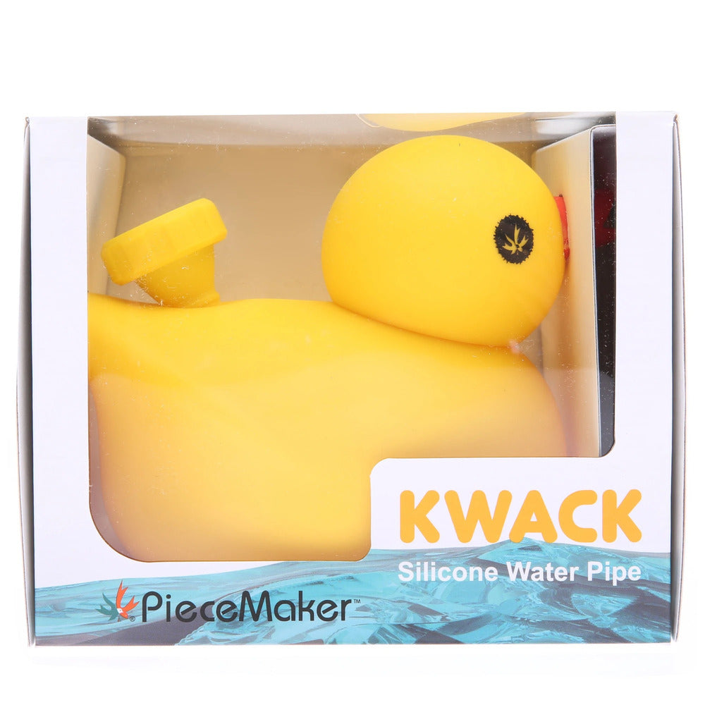 Piecemaker Kwack Silicone Bong | Yellow | Box