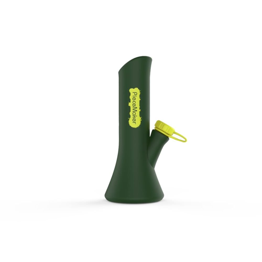 PieceMaker Kali Go! Silicone Beaker Base Bong | Electric Evergreen