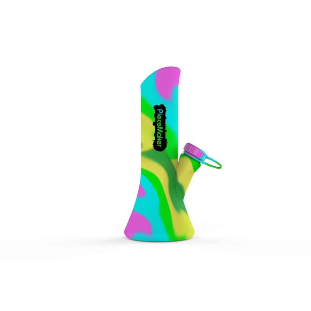 PieceMaker Kali Go! Silicone Beaker Base Bong | Lollipop Swirl