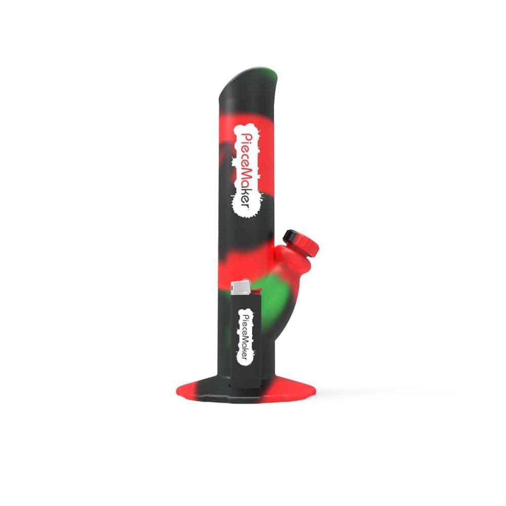 PieceMaker Kermit Silicone Straight Tube Ice Bong | Kwest Swirl