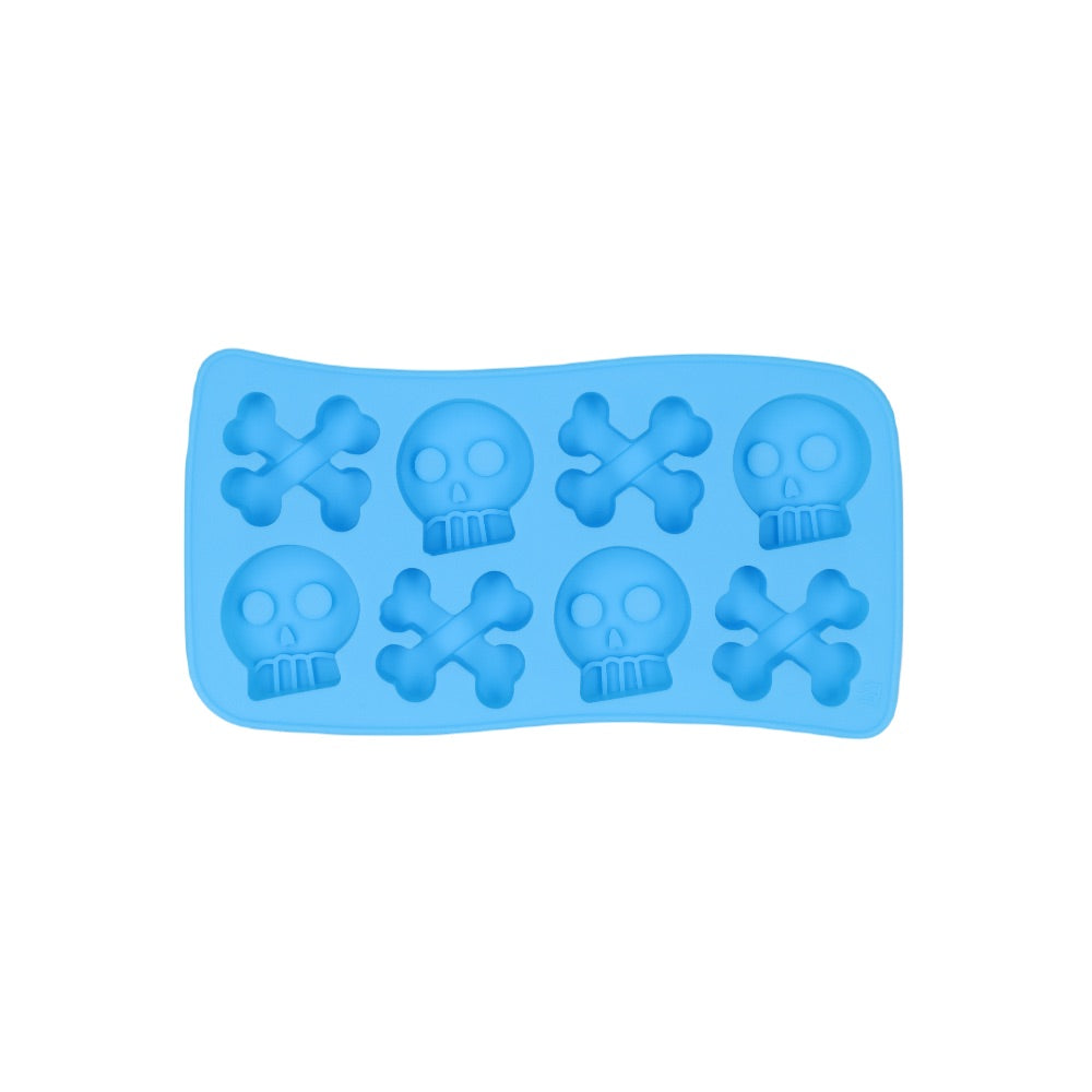 Silicone Skull & Crossbone Ice Cube Tray | Light Blue