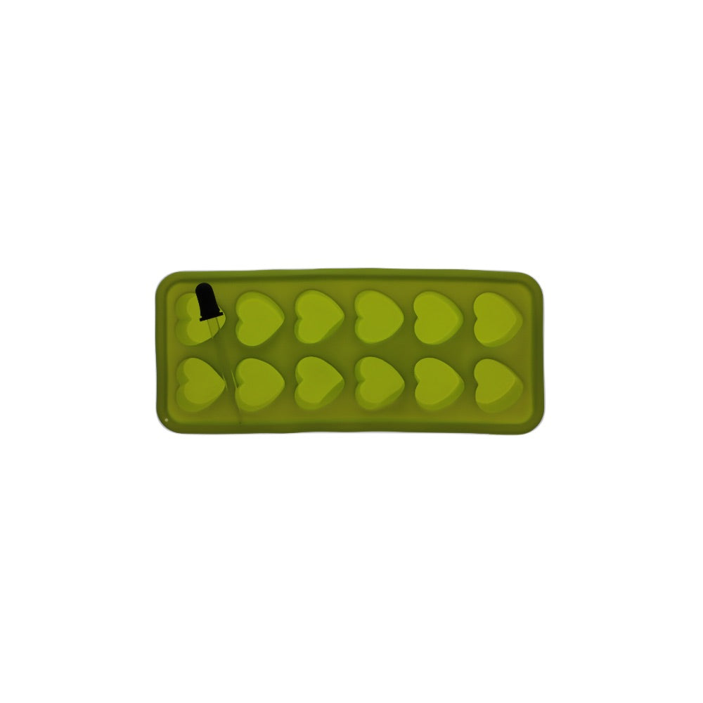 Silicone Heart Ice Cube Tray With Dropper | Green