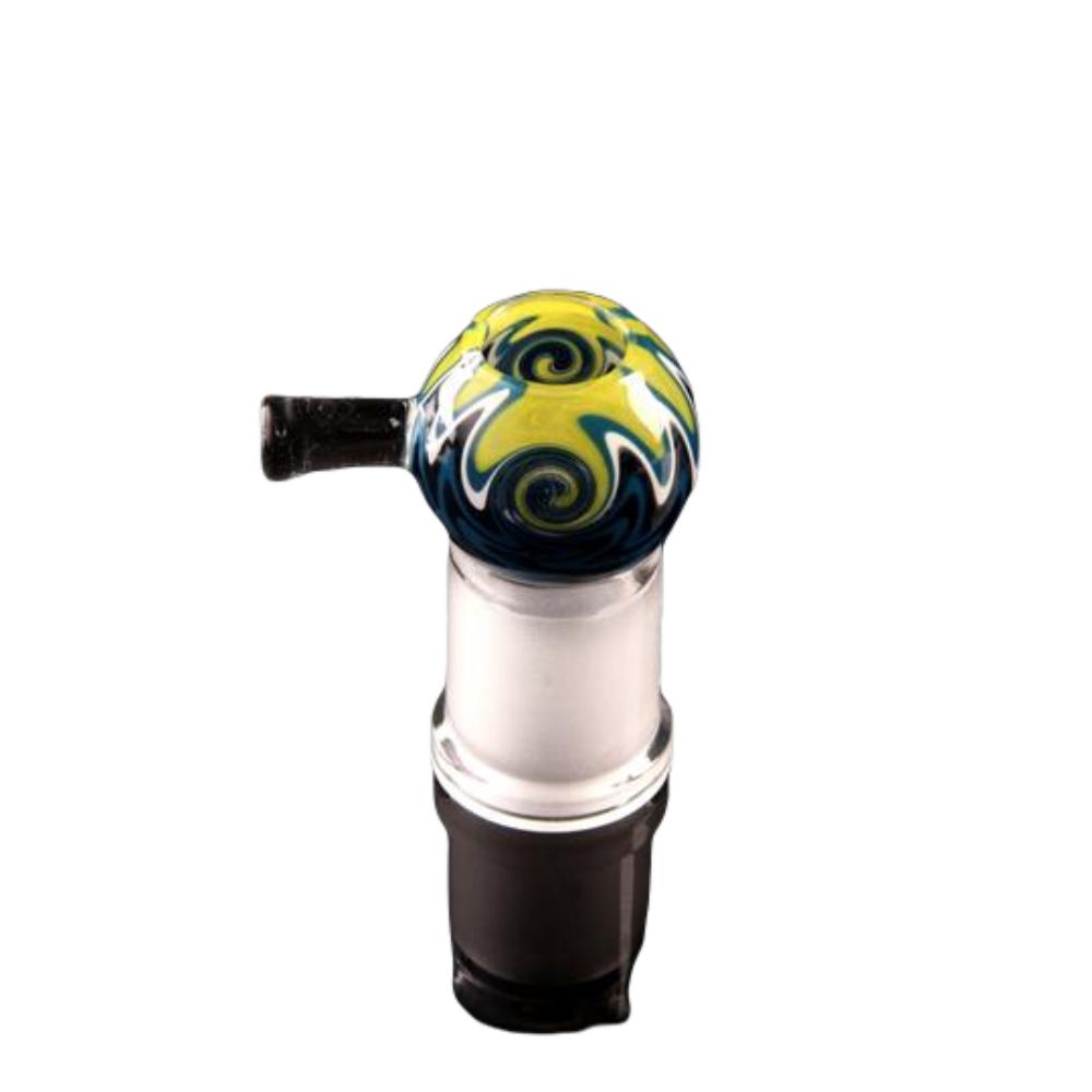 Wig Wag 18.8mm Female Vapor Dome with Ground Joint and Handle | Yellow, Green, Red, and Purple