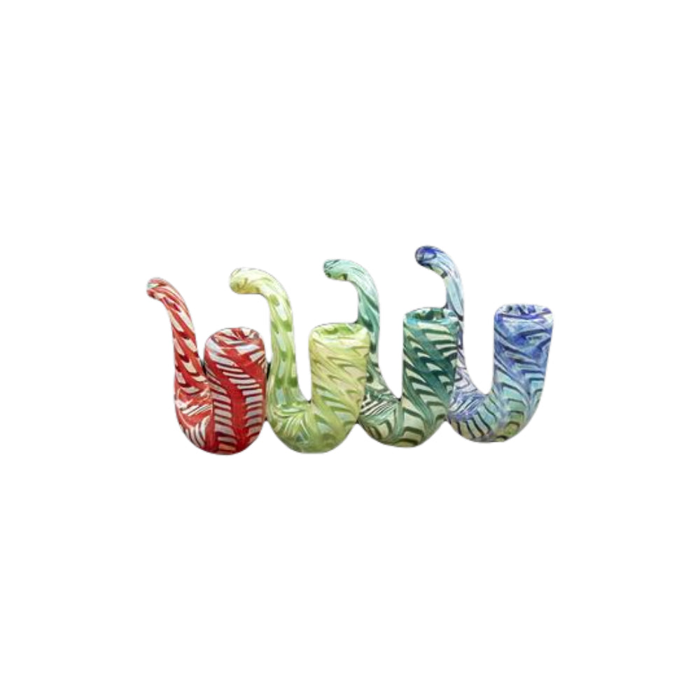 Wrap-n-Rake Silver Fumed Sherlock Hand Pipe | All Colors