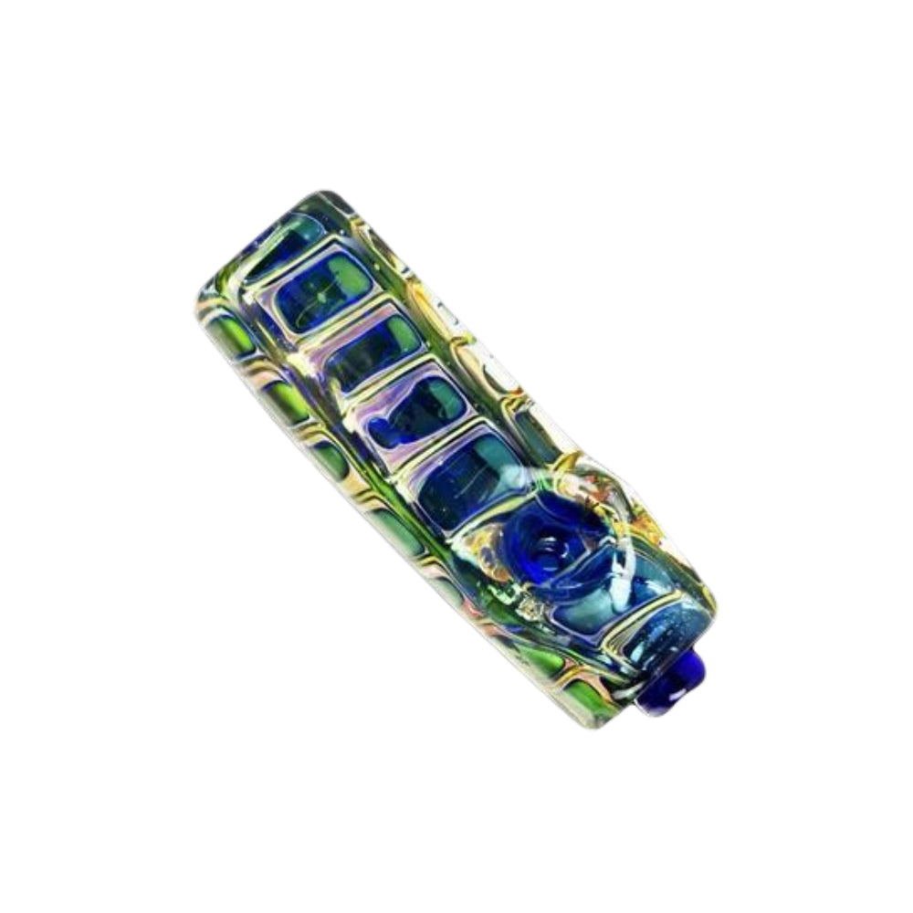 Squared Glass Hand Pipe | Vertical View 1