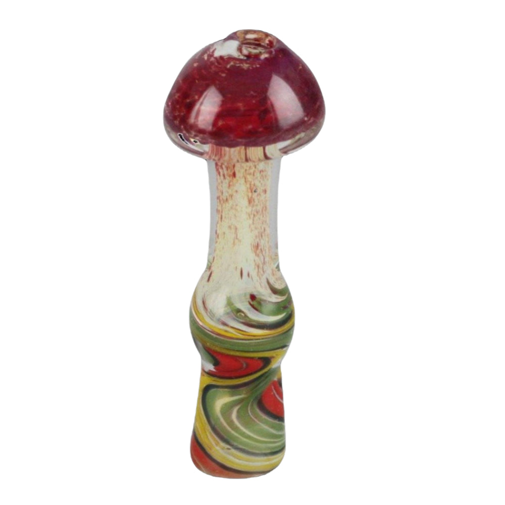 Rasta Shroom Chillum Pipe | Side View 1