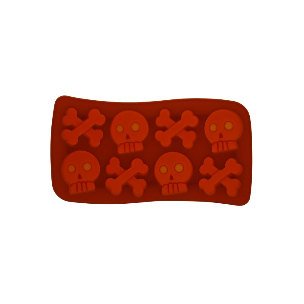 Silicone Skull & Crossbone Ice Cube Tray | Amber