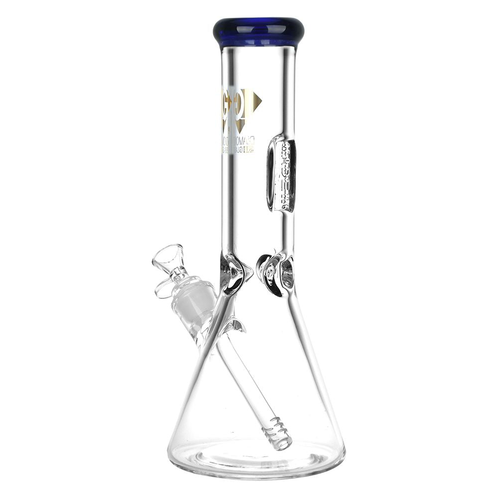 Diamond Glass | American Made Beaker Bong - 11.75" / 14mm F / Colors Vary