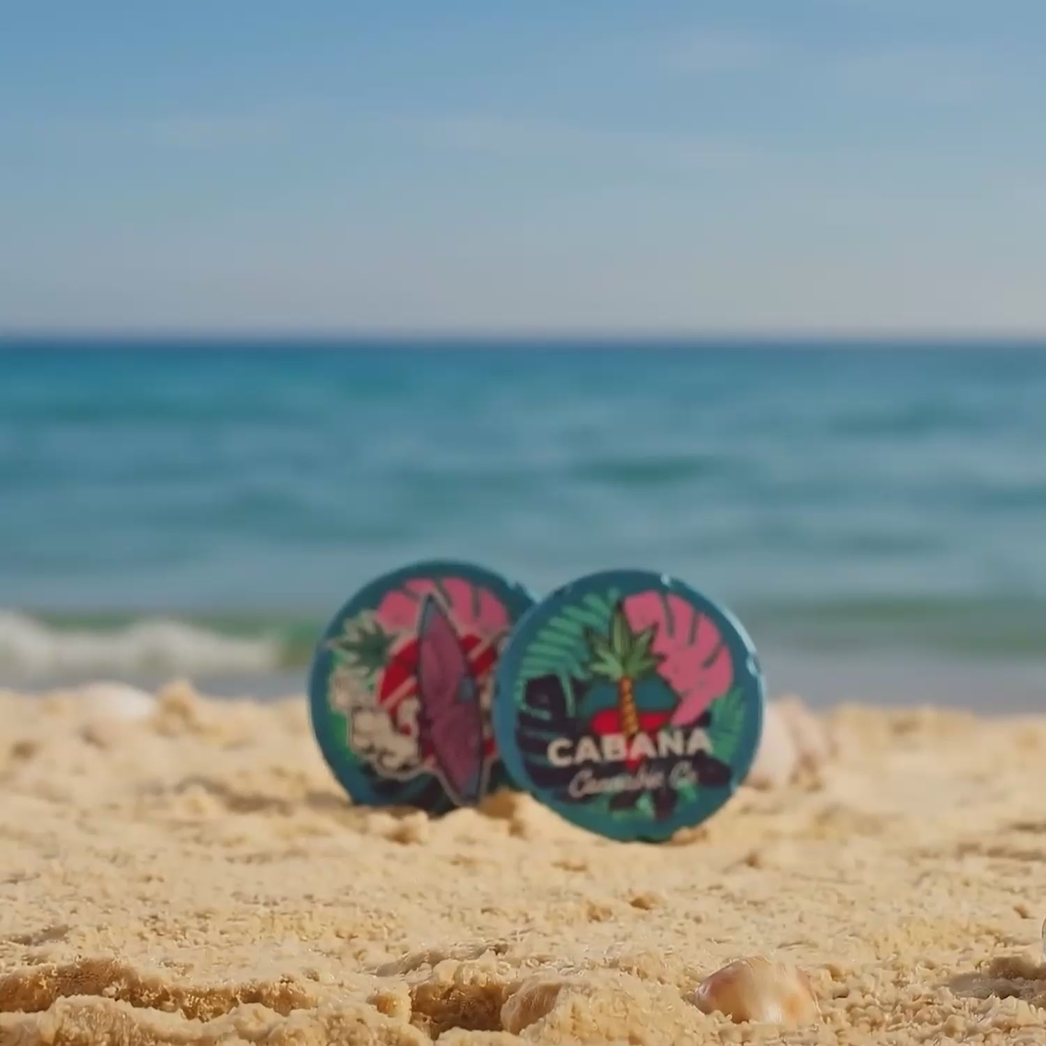Load video: Cabana Cannabis Co. 3-Stage Grinder Swell Blue