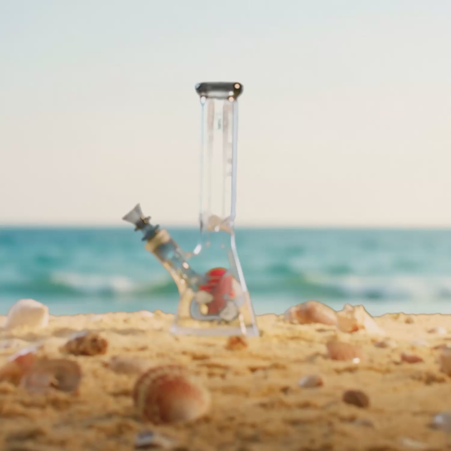 Load video: Cabana Cannabis Co. Surf Board Water Pipe Teal - 10in